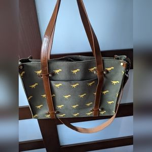 ModCloth laptop bag Green and yellow